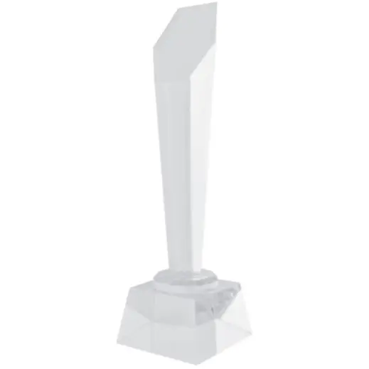 Large Pillar Crystal Trophy Angle